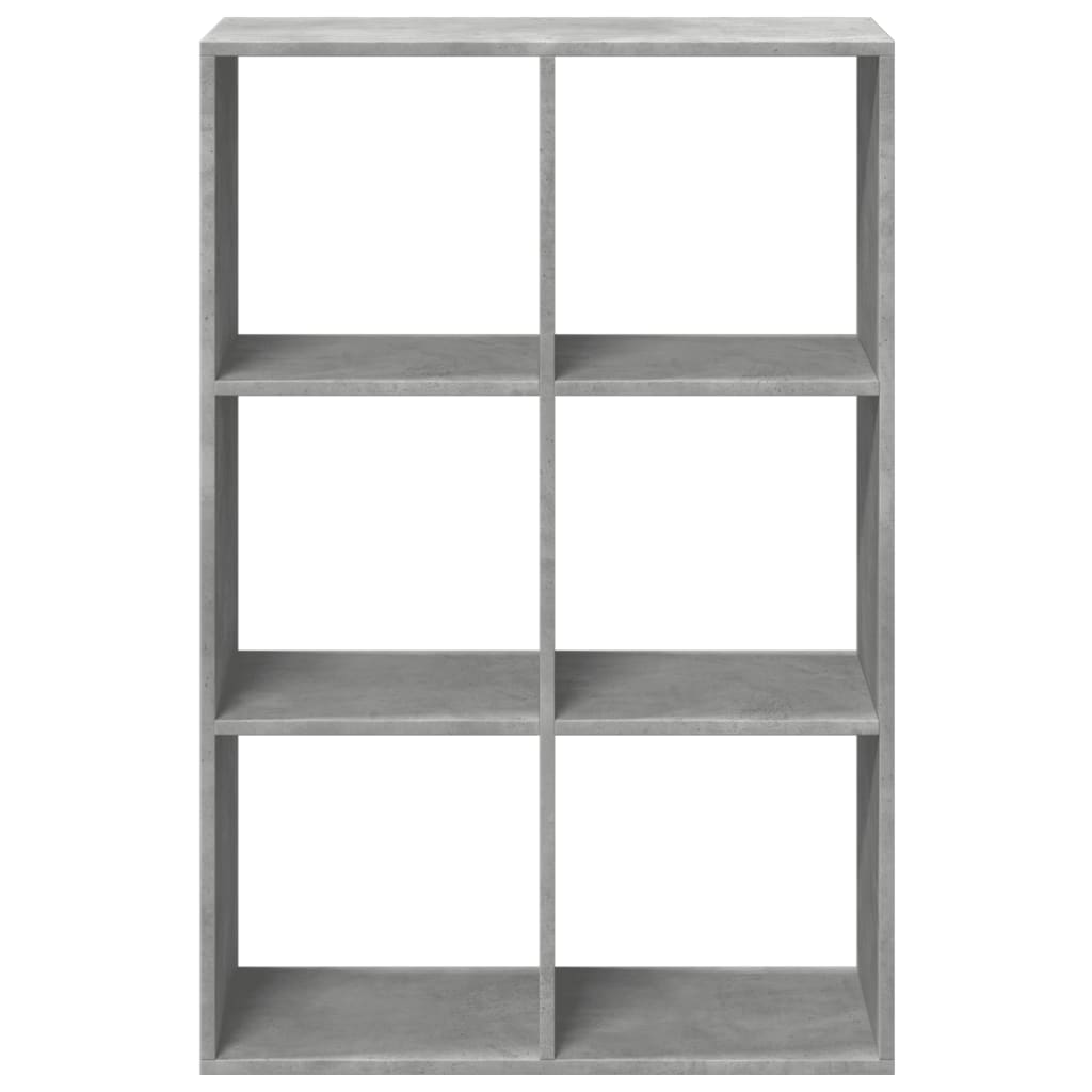 Room Divider Bookcase Concrete Grey 69,5x29x103,5 cm Engineered Wood