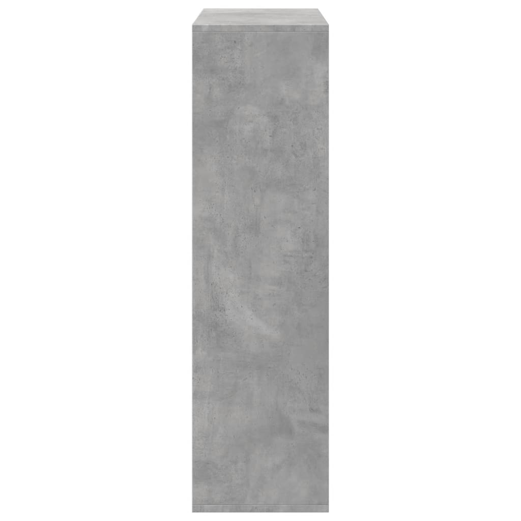 Room Divider Bookcase Concrete Grey 69,5x29x103,5 cm Engineered Wood