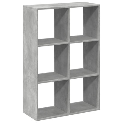 Room Divider Bookcase Concrete Grey 69,5x29x103,5 cm Engineered Wood
