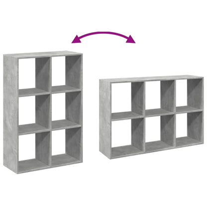 Room Divider Bookcase Concrete Grey 69,5x29x103,5 cm Engineered Wood