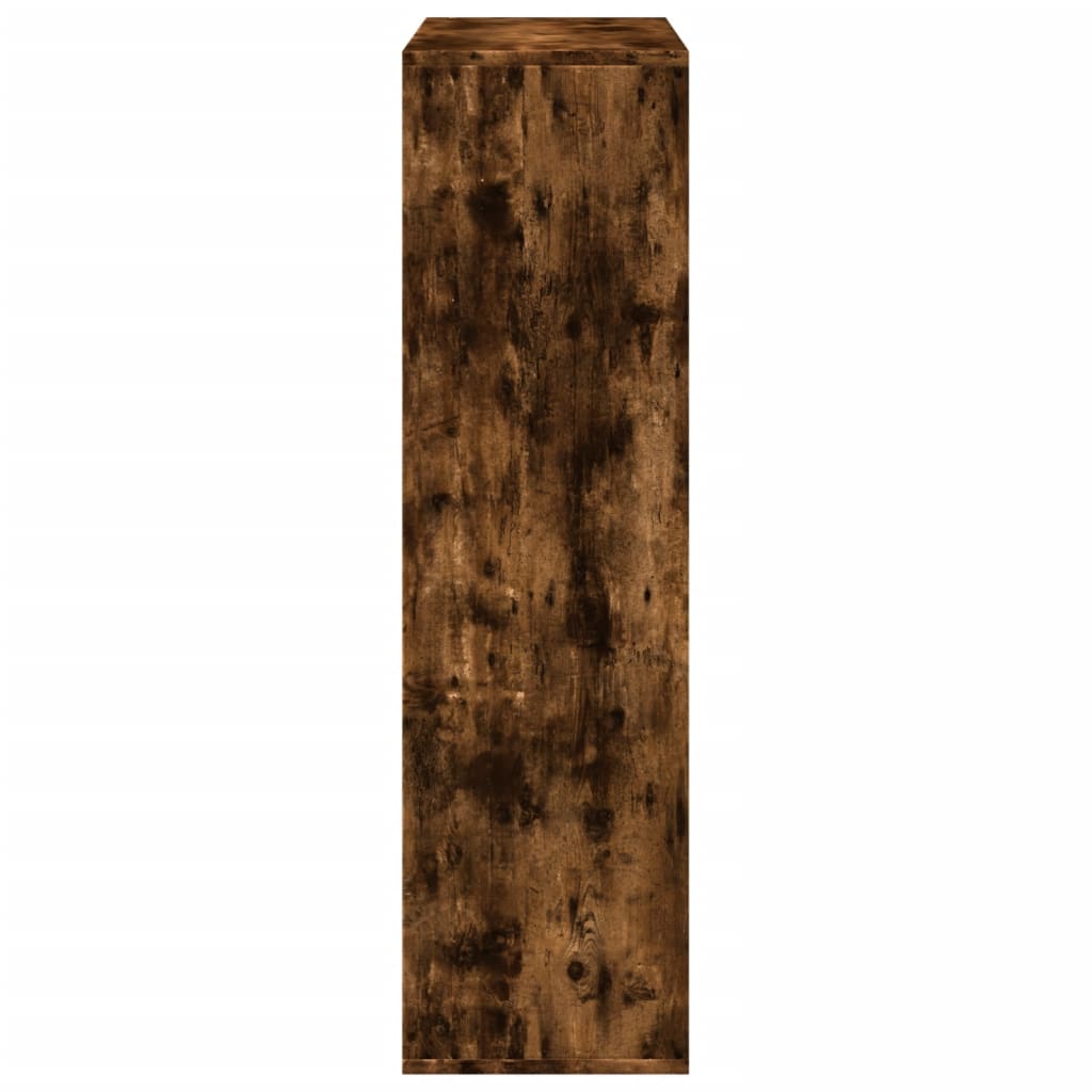 Room Divider Bookcase Smoked Oak 69,5x29x103,5 cm Engineered Wood
