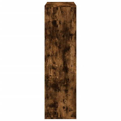 Room Divider Bookcase Smoked Oak 69,5x29x103,5 cm Engineered Wood