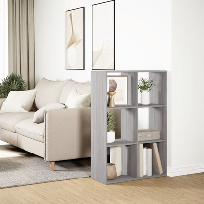 Room Divider Bookcase Grey Sonoma 69,5x29x103,5 cm Engineered Wood
