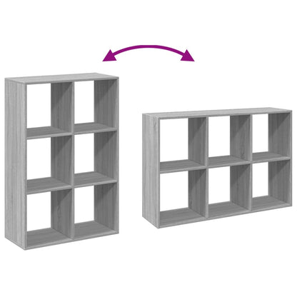 Room Divider Bookcase Grey Sonoma 69,5x29x103,5 cm Engineered Wood