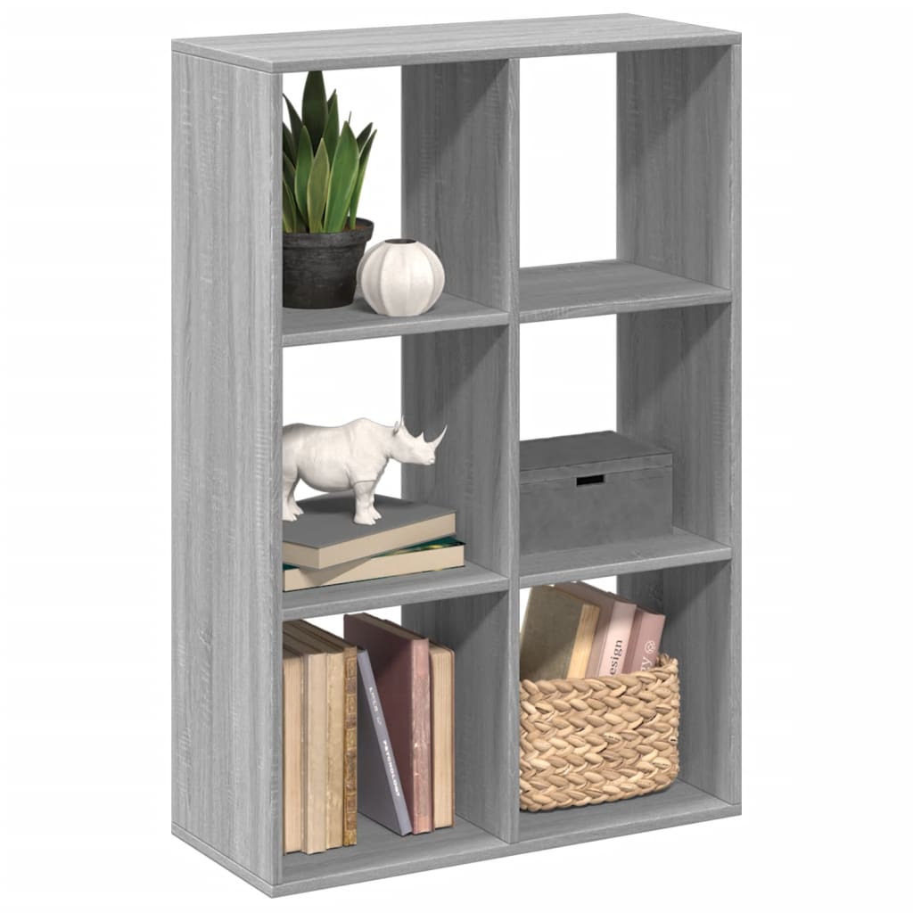 Room Divider Bookcase Grey Sonoma 69,5x29x103,5 cm Engineered Wood