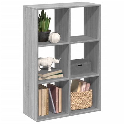 Room Divider Bookcase Grey Sonoma 69,5x29x103,5 cm Engineered Wood