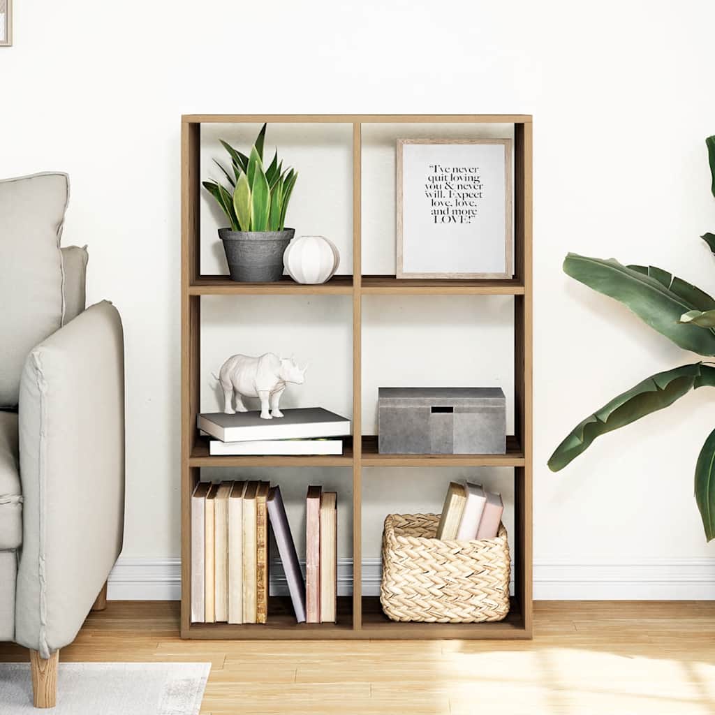 Room Divider Bookcase Artisan Oak 69.5x29x103.5 cm Engineered Wood