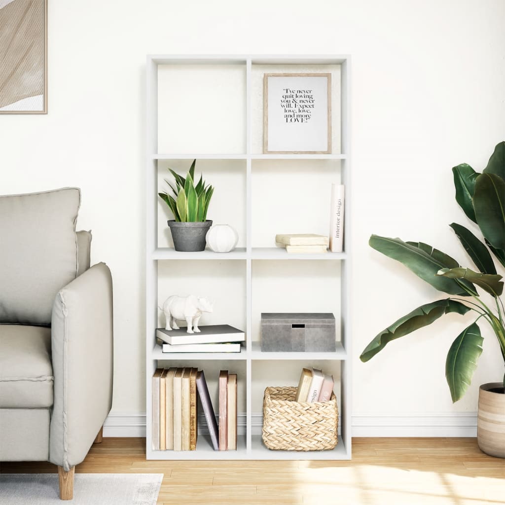 Room Divider Bookcase White 69,5x29x137,5 cm Engineered Wood