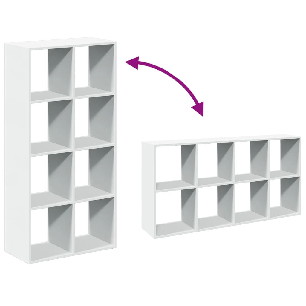 Room Divider Bookcase White 69,5x29x137,5 cm Engineered Wood