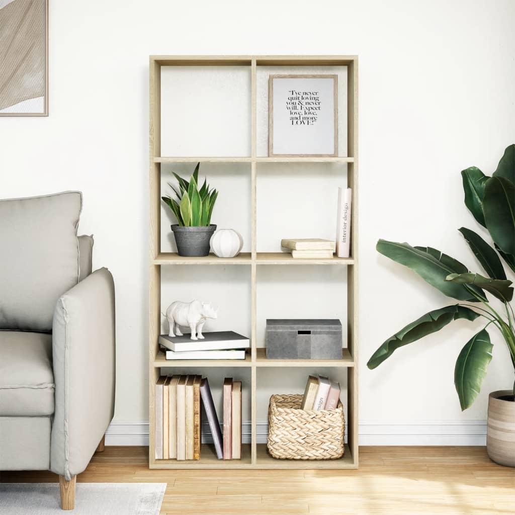 Room Divider Bookcase Sonoma Oak 69,5x29x137,5 cm Engineered Wood