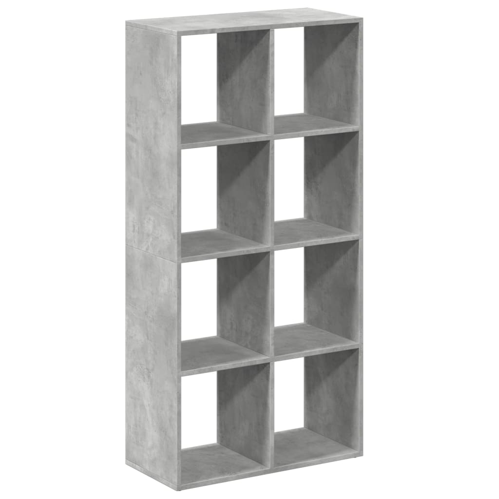 Room Divider Bookcase Concrete Grey 69,5x29x137,5 cm Engineered Wood