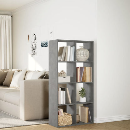 Room Divider Bookcase Concrete Grey 69,5x29x137,5 cm Engineered Wood