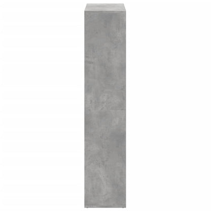 Room Divider Bookcase Concrete Grey 69,5x29x137,5 cm Engineered Wood