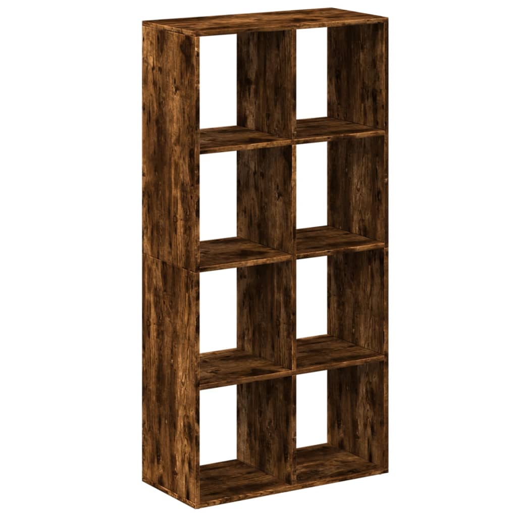 Room Divider Bookcase Smoked Oak 69,5x29x137,5 cm Engineered Wood
