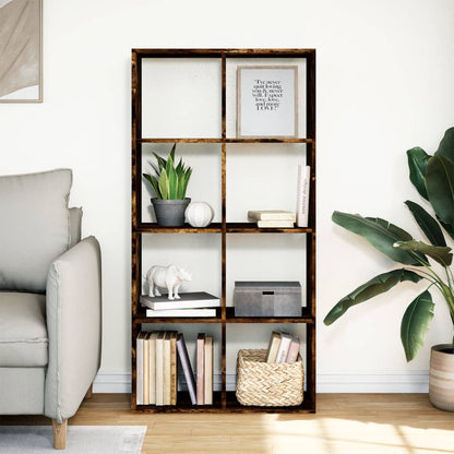 Room Divider Bookcase Smoked Oak 69,5x29x137,5 cm Engineered Wood