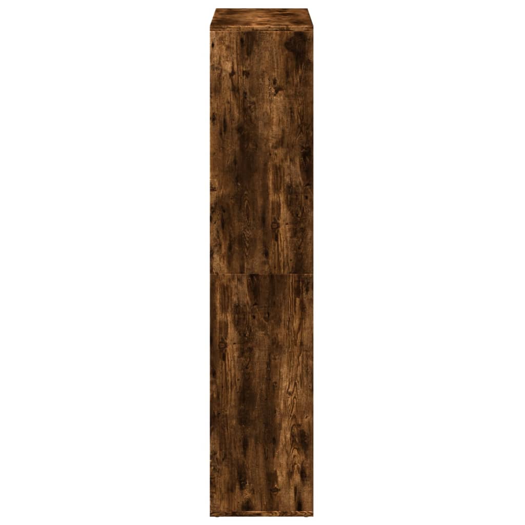 Room Divider Bookcase Smoked Oak 69,5x29x137,5 cm Engineered Wood
