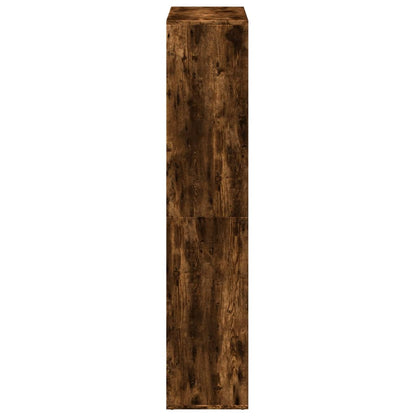 Room Divider Bookcase Smoked Oak 69,5x29x137,5 cm Engineered Wood