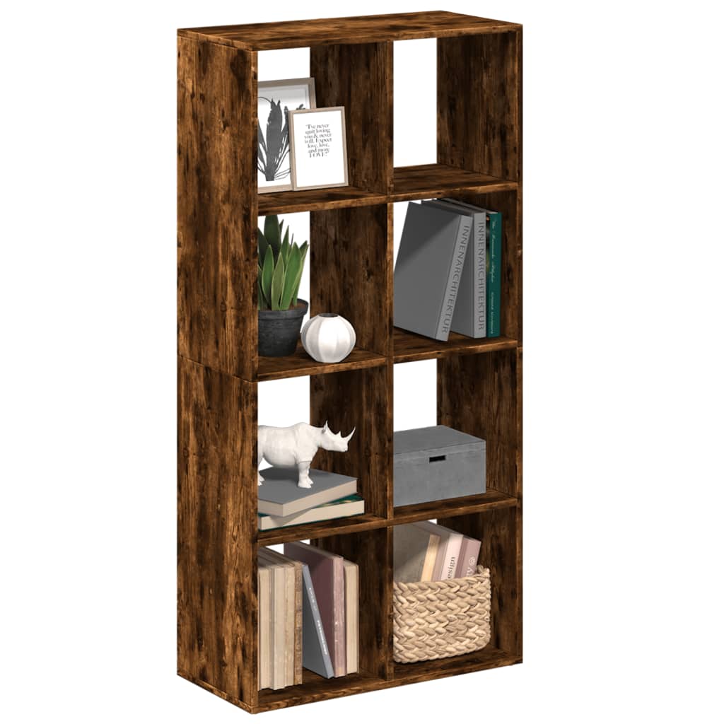 Room Divider Bookcase Smoked Oak 69,5x29x137,5 cm Engineered Wood