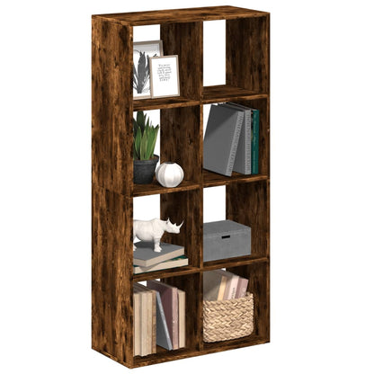 Room Divider Bookcase Smoked Oak 69,5x29x137,5 cm Engineered Wood