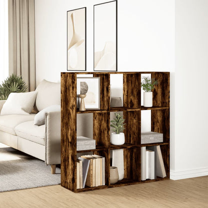 Room Divider Bookcase Smoked Oak 102x29x103,5 cm Engineered Wood