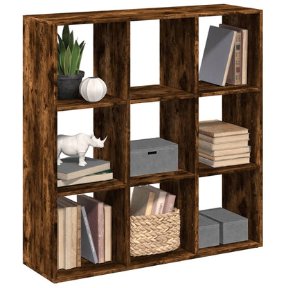 Room Divider Bookcase Smoked Oak 102x29x103,5 cm Engineered Wood
