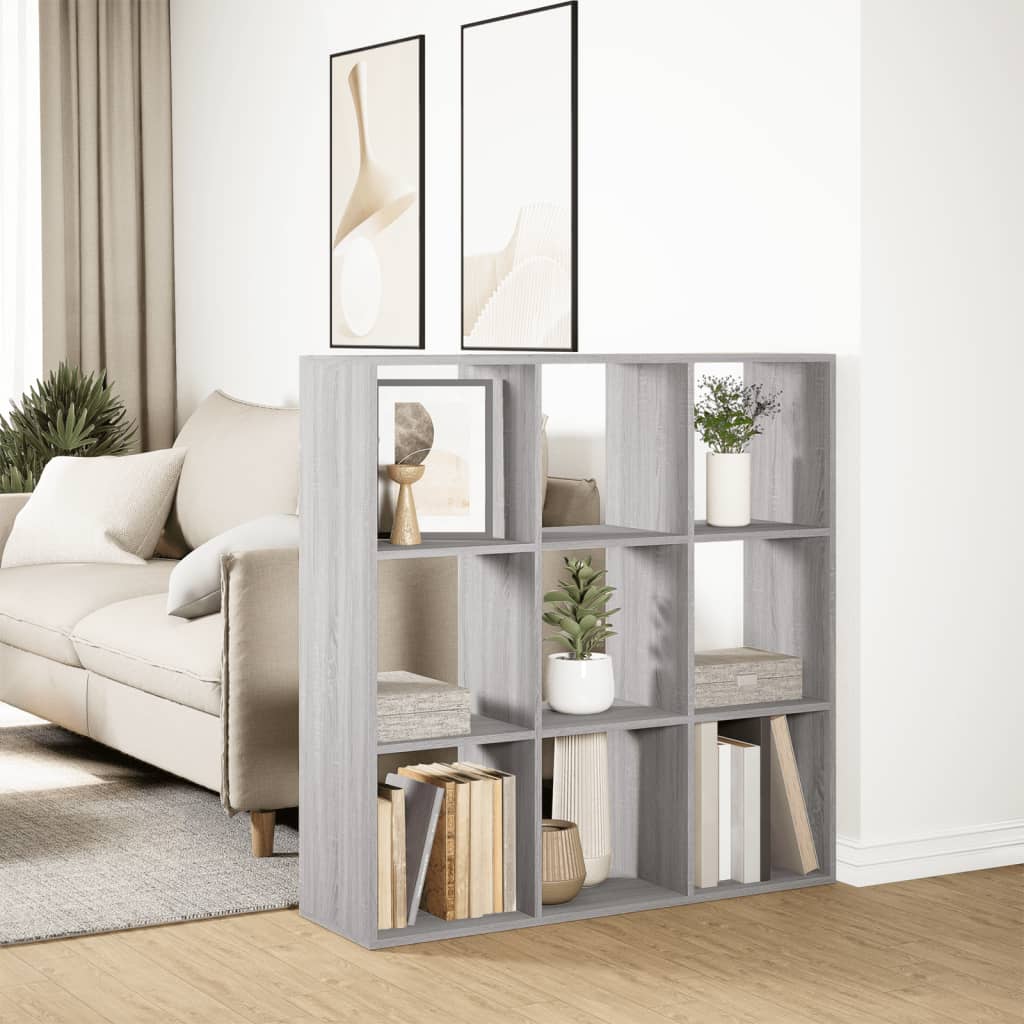 Room Divider Bookcase Grey Sonoma 102x29x103,5 cm Engineered Wood