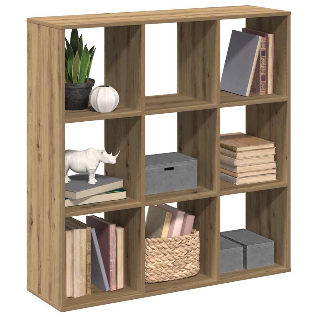 Room Divider Bookcase Artisan Oak 102x29x103.5 cm Engineered Wood