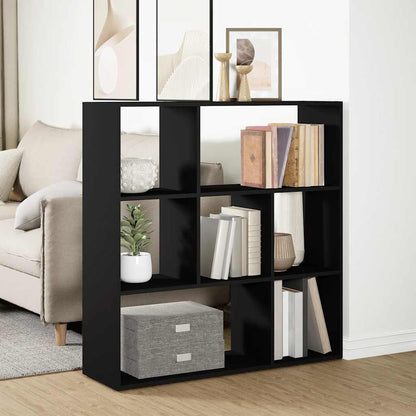 Room Divider Bookcase Black 102x29x103,5 cm Engineered Wood