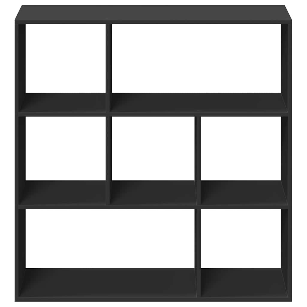 Room Divider Bookcase Black 102x29x103,5 cm Engineered Wood