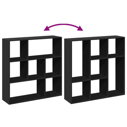 Room Divider Bookcase Black 102x29x103,5 cm Engineered Wood