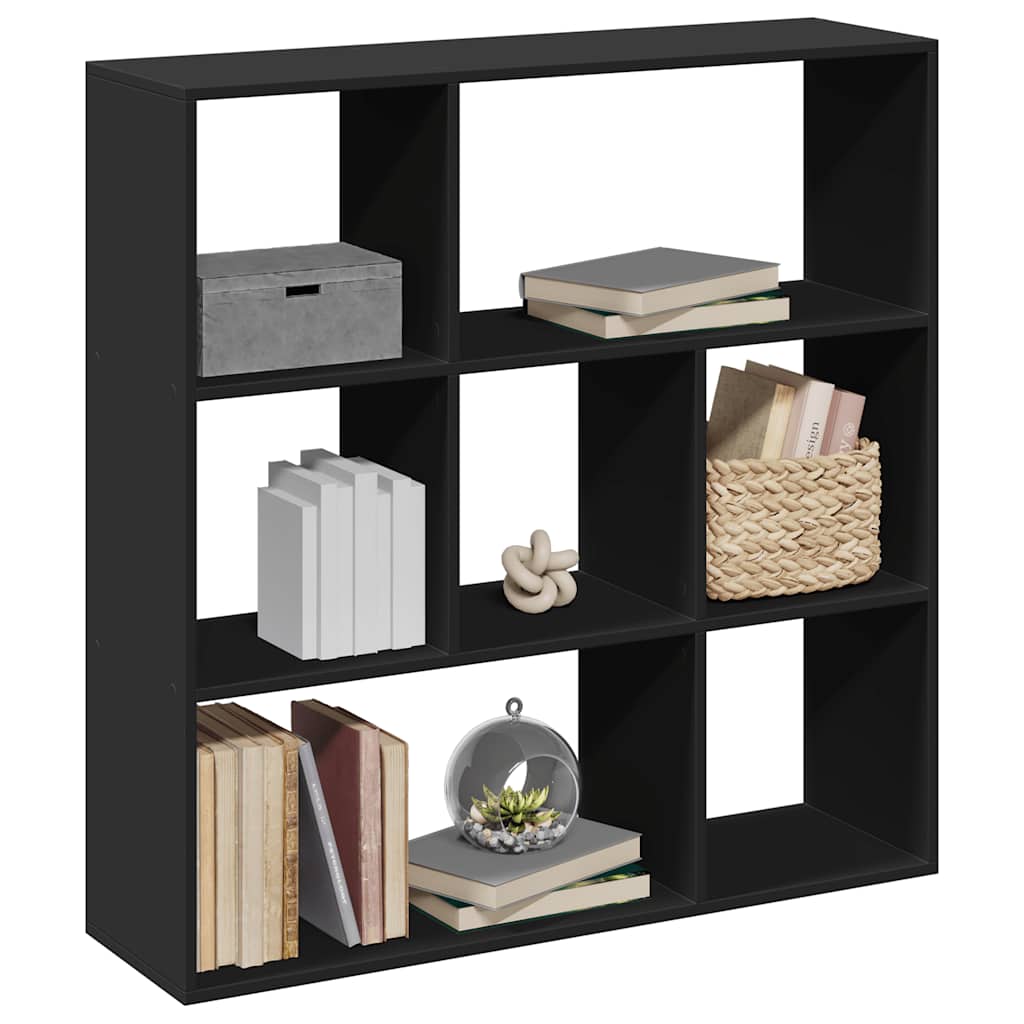 Room Divider Bookcase Black 102x29x103,5 cm Engineered Wood