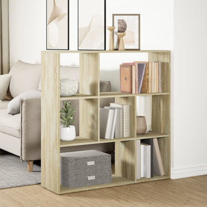 Room Divider Bookcase Sonoma Oak 102x29x103,5 cm Engineered Wood