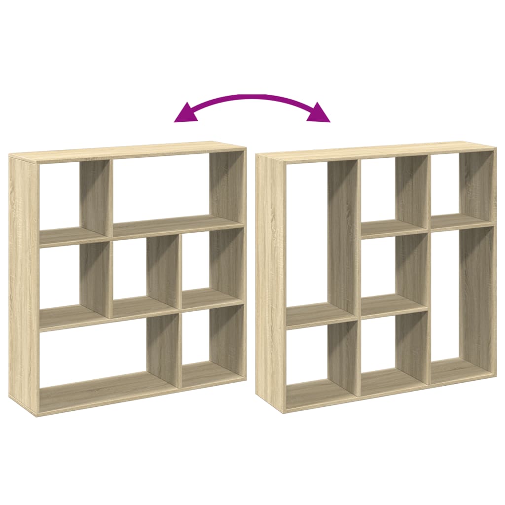 Room Divider Bookcase Sonoma Oak 102x29x103,5 cm Engineered Wood