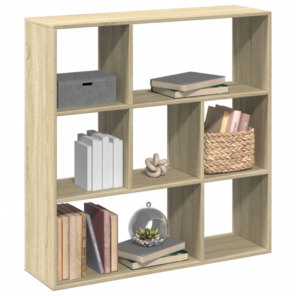 Room Divider Bookcase Sonoma Oak 102x29x103,5 cm Engineered Wood