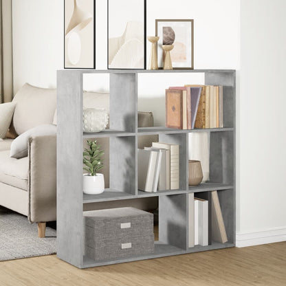 Room Divider Bookcase Concrete Grey 102x29x103,5 cm Engineered Wood