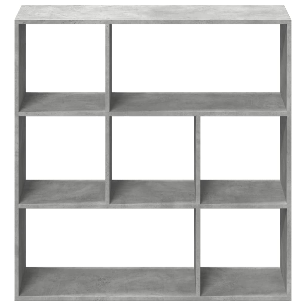Room Divider Bookcase Concrete Grey 102x29x103,5 cm Engineered Wood