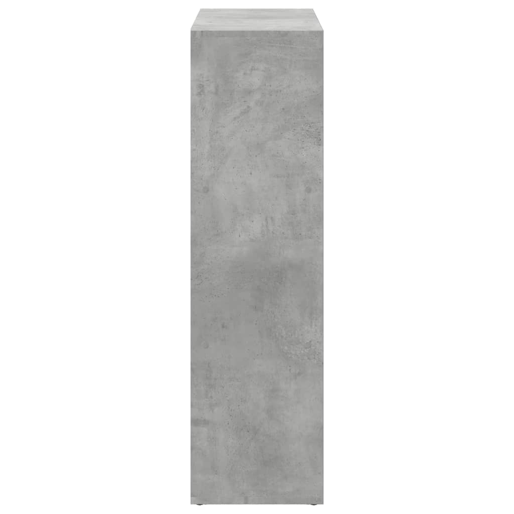 Room Divider Bookcase Concrete Grey 102x29x103,5 cm Engineered Wood