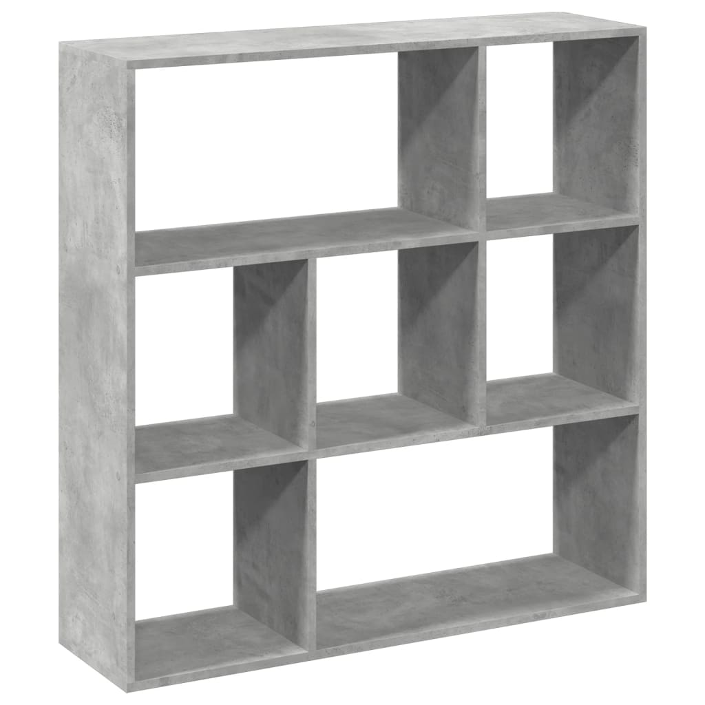 Room Divider Bookcase Concrete Grey 102x29x103,5 cm Engineered Wood