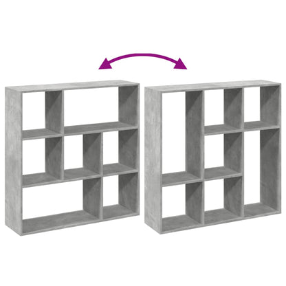 Room Divider Bookcase Concrete Grey 102x29x103,5 cm Engineered Wood