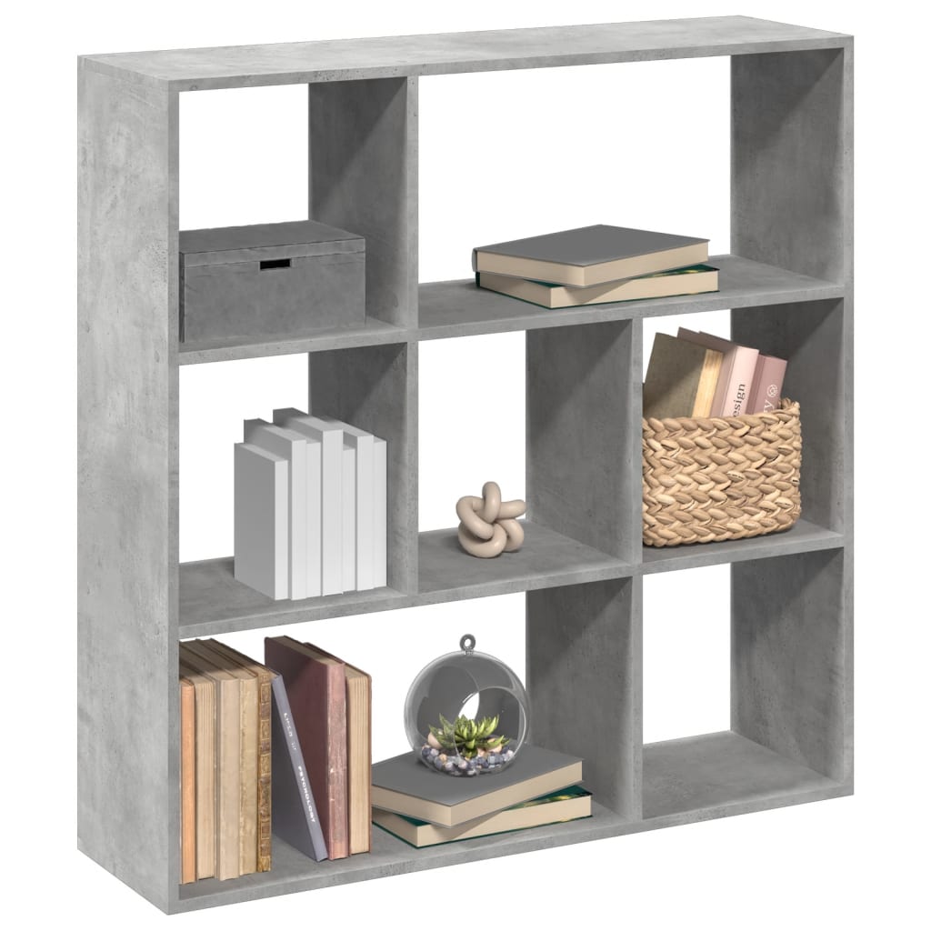 Room Divider Bookcase Concrete Grey 102x29x103,5 cm Engineered Wood