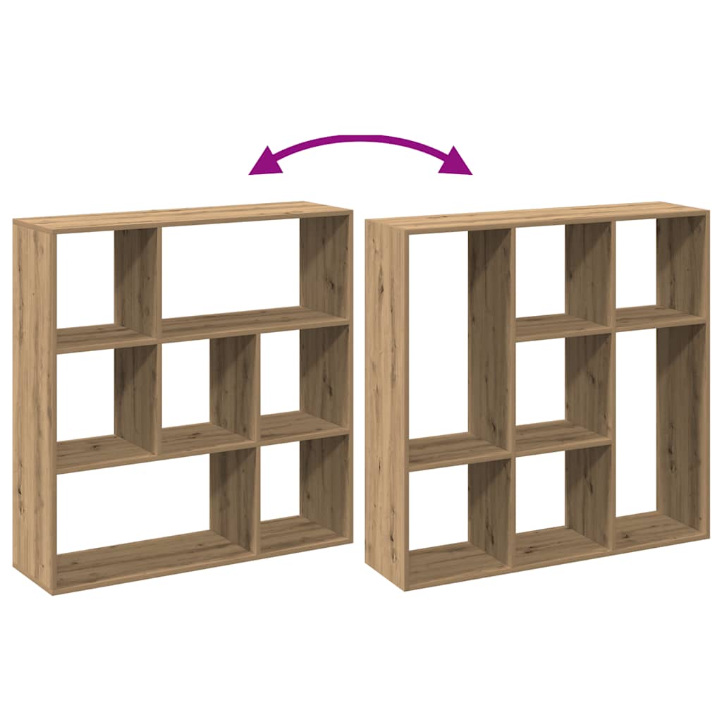 Room Divider Bookcase Artisan Oak 102x29x103.5 cm Engineered Wood