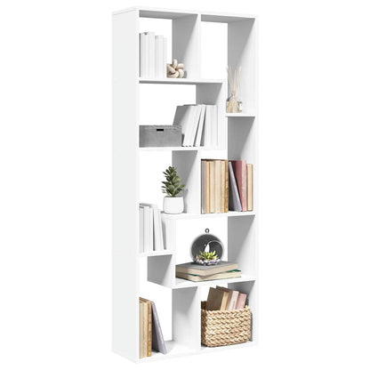 Room Divider Bookcase White 67x25x161,5 cm Engineered Wood