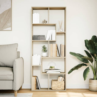 Room Divider Bookcase Sonoma Oak 67x25x161,5 cm Engineered Wood