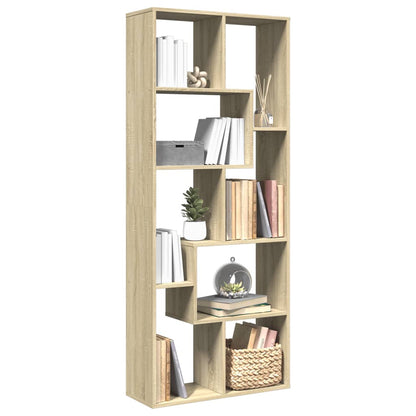Room Divider Bookcase Sonoma Oak 67x25x161,5 cm Engineered Wood