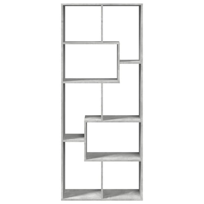 Room Divider Bookcase Concrete Grey 67x25x161.5 cm