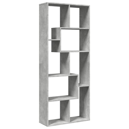Room Divider Bookcase Concrete Grey 67x25x161.5 cm