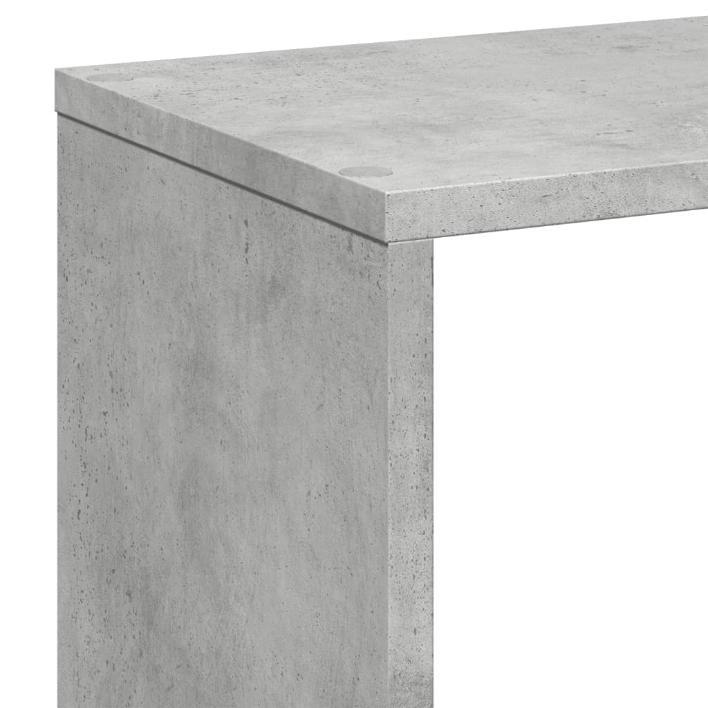 Room Divider Bookcase Concrete Grey 67x25x161.5 cm