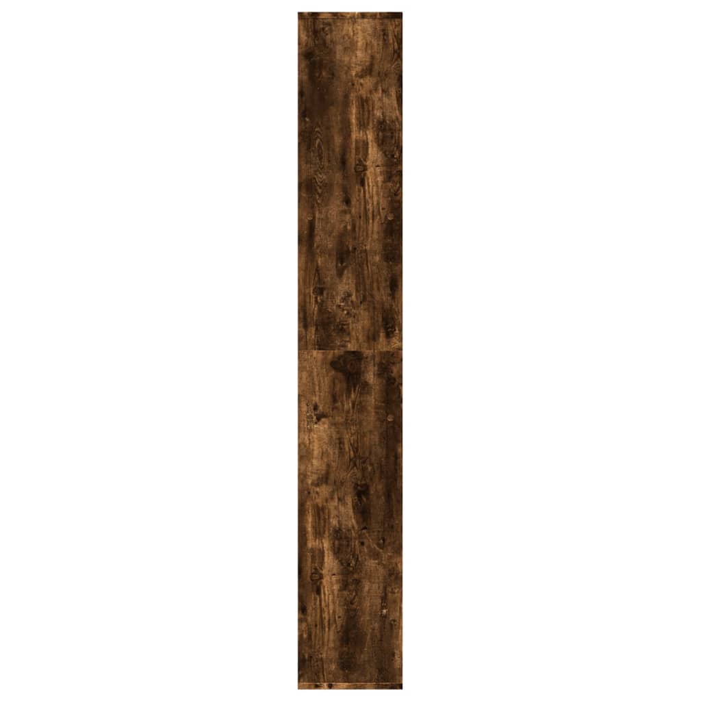 Room Divider Bookcase Smoked Oak 67x25x161,5 cm Engineered Wood
