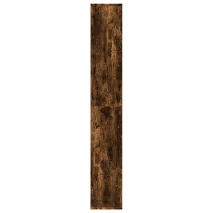 Room Divider Bookcase Smoked Oak 67x25x161,5 cm Engineered Wood
