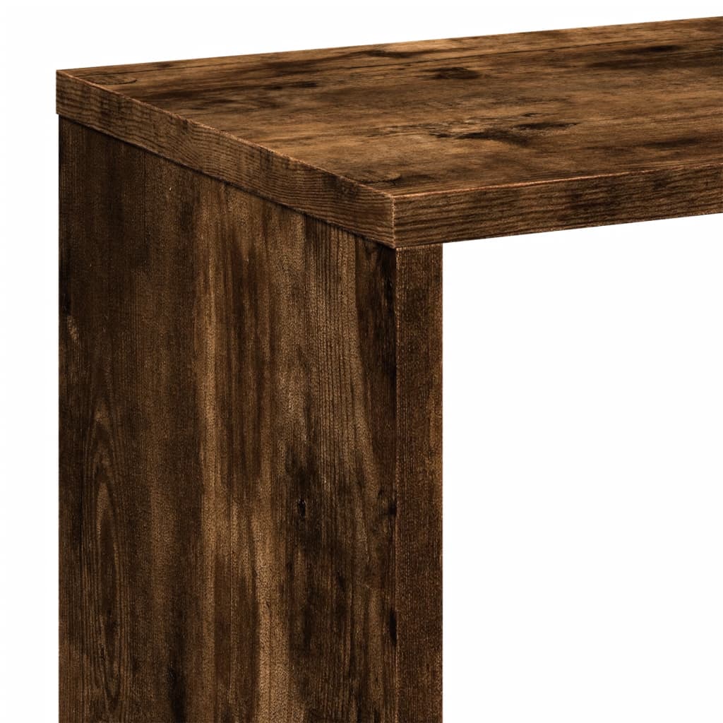 Room Divider Bookcase Smoked Oak 67x25x161,5 cm Engineered Wood